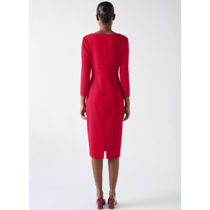 LK Bennett Altyn Shaped Seam Fitted Crepe Dress